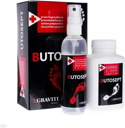 Butosept Zestaw Do Dezynfekcji Stosowany Przy Grzybicy Stóp (Płyn 100Ml + Zasypka Dezynfekcyjna 50G)