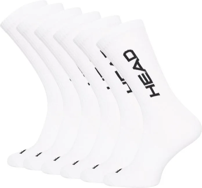 6-pak skarpety sportowe, HEAD Multisport Active, białe, treningowe, unisex