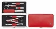 Zwilling Twinox Zestaw do Manicure Frame Case Neats Leather Red 7 el.